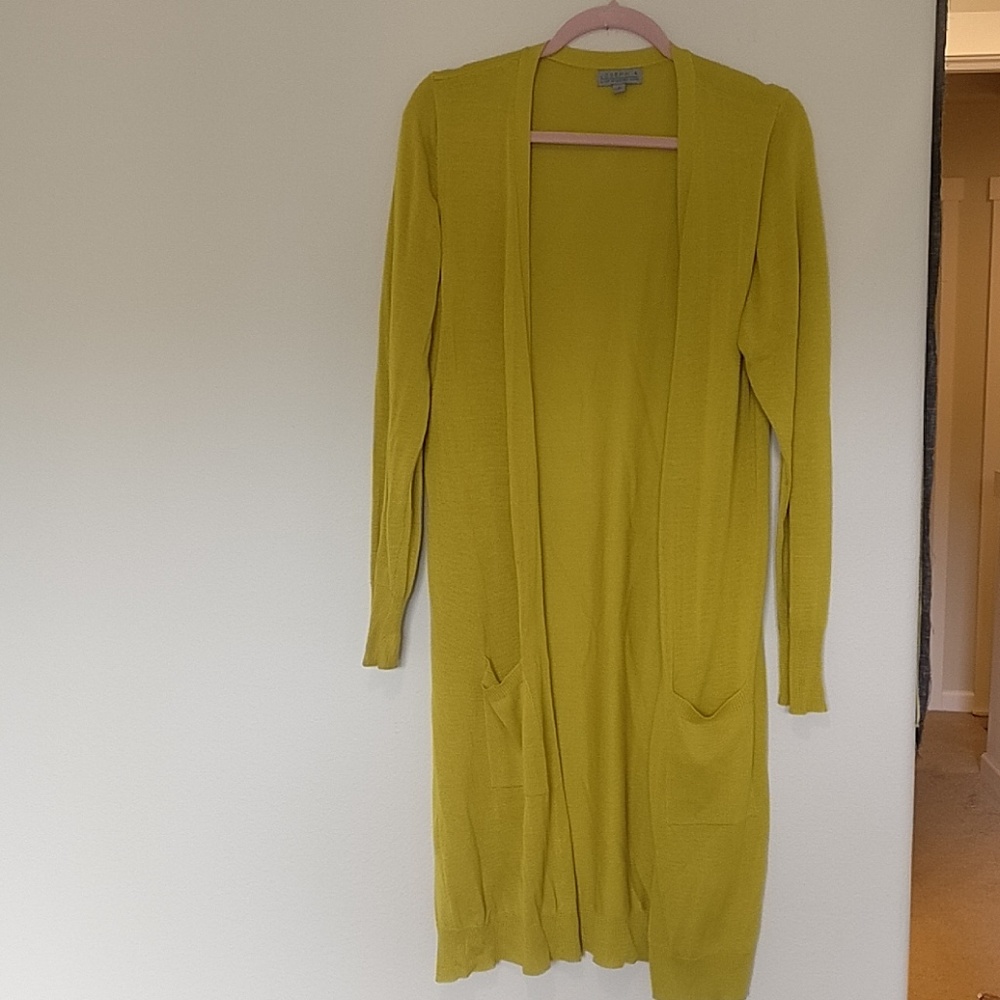 Joseph A Lime green long open cardigan